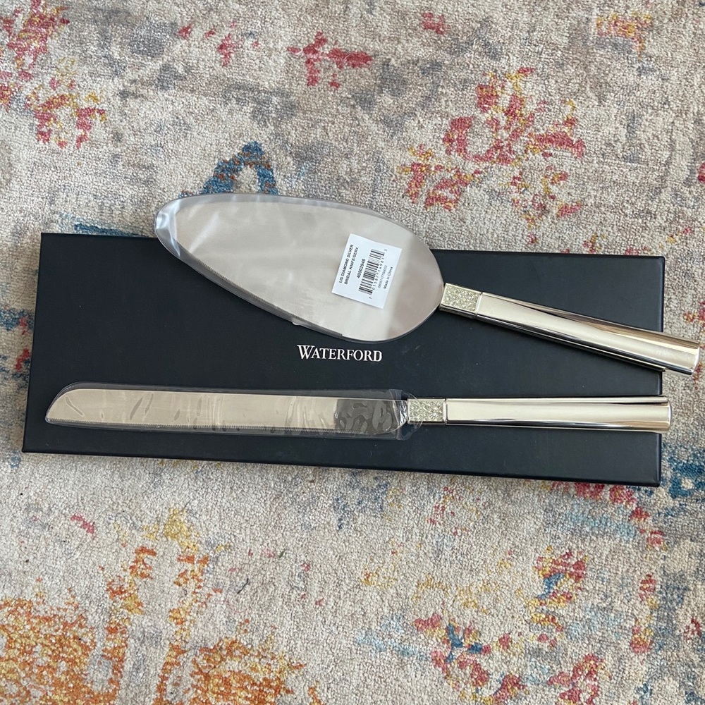 Waterford Silver Bridal Knife+Server